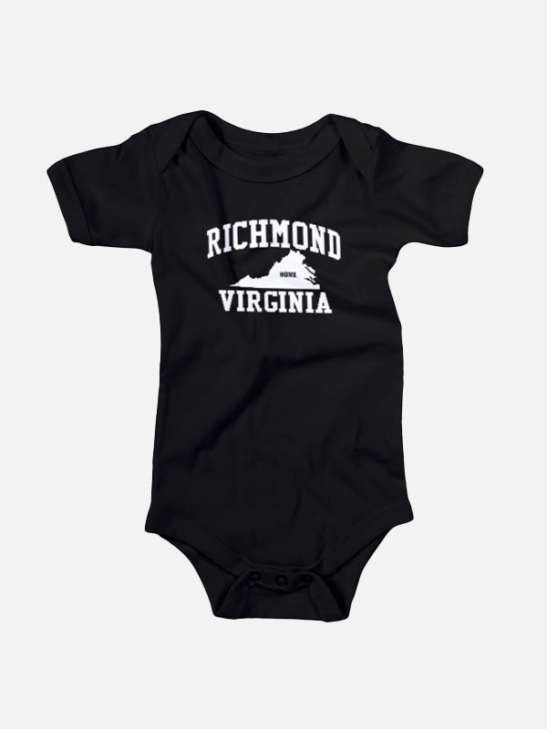 Home Marked Richmond Virginia Map - Rabbit Skins Infant Bodysuit (Onesies)