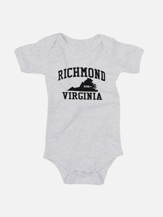 Home Marked Richmond Virginia Map - Rabbit Skins Infant Bodysuit (Onesies)