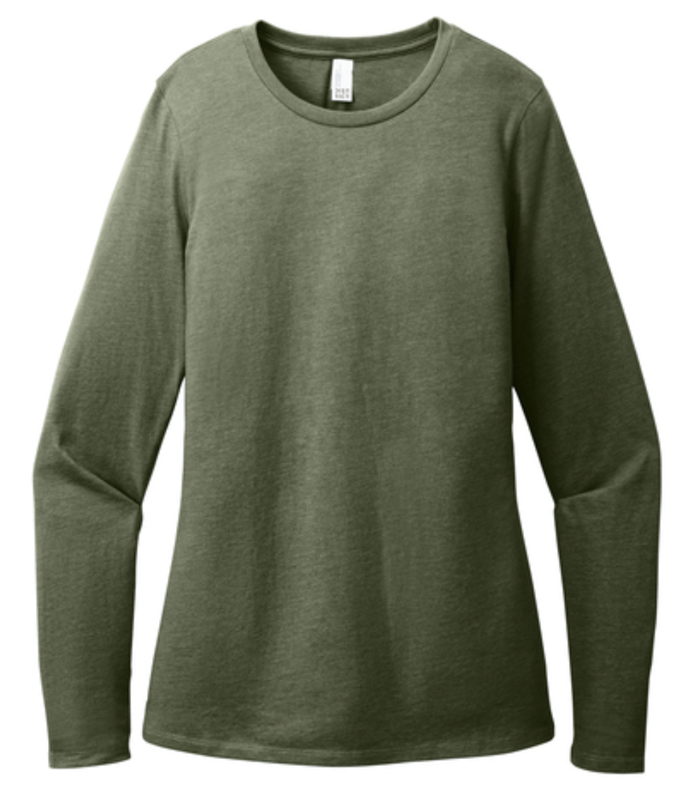 District® Women’s Perfect Blend® CVC Long Sleeve Tee Product Code: DT110
