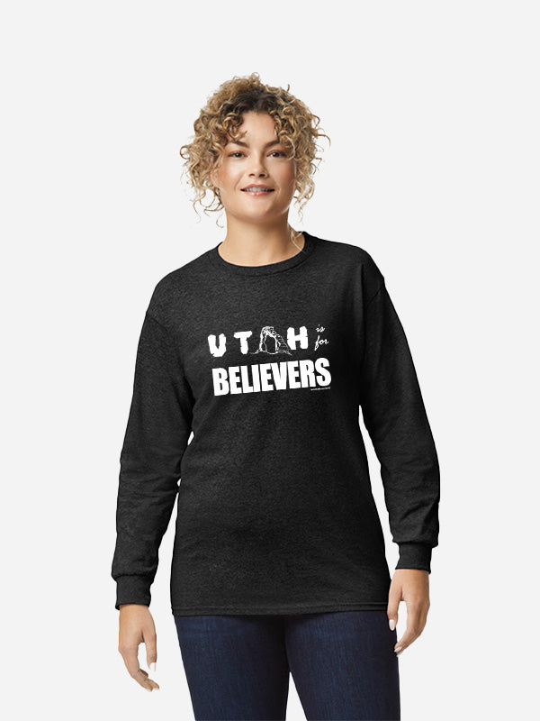 Utah is for Believers (B/W) - Unisex Gildan Long Sleeve T-Shirts