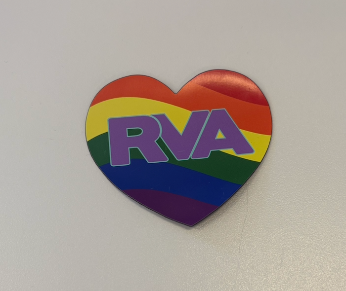 RVA Heart Magnet Rainbow