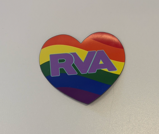 RVA Heart Magnet Rainbow