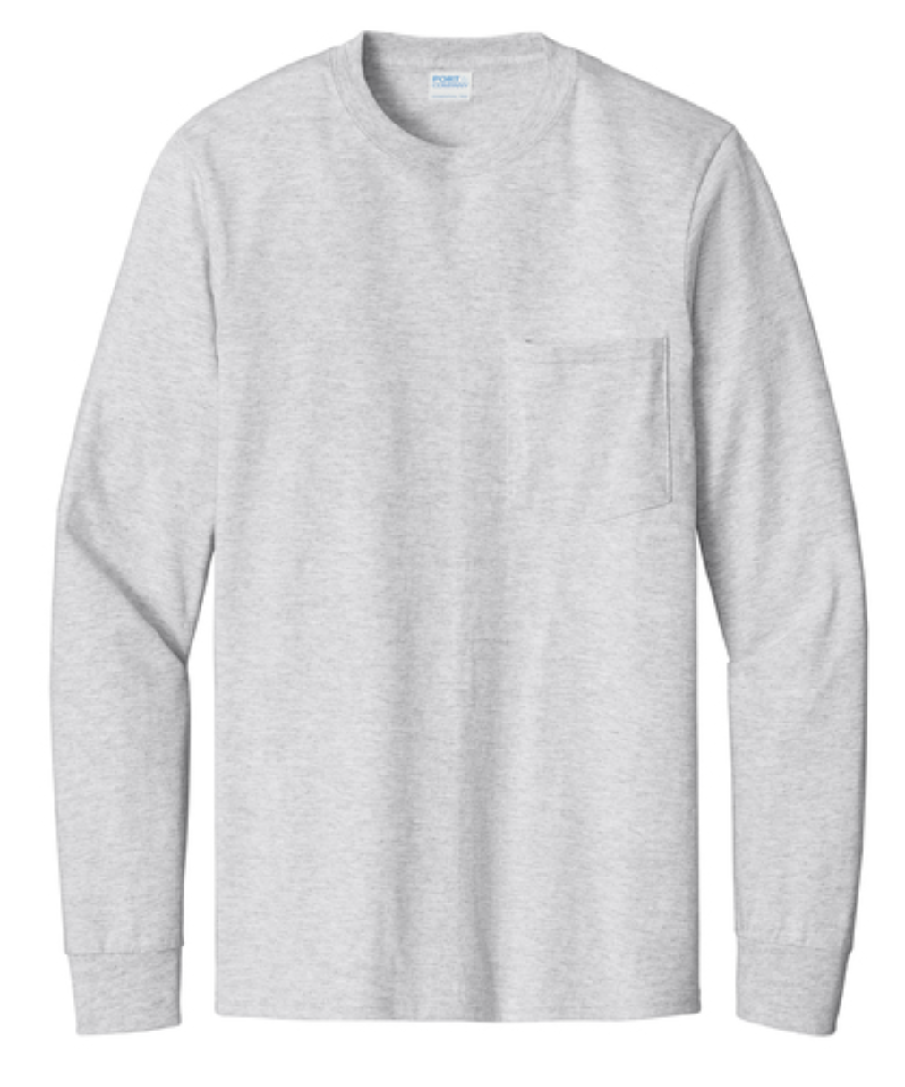 Port & Co™ Long Sleeve Essential Pocket Tee Product Code: PC61LSP