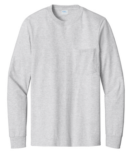 Port & Co™ Long Sleeve Essential Pocket Tee Product Code: PC61LSP