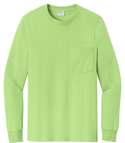 Port & Co™ Long Sleeve Essential Pocket Tee Product Code: PC61LSP