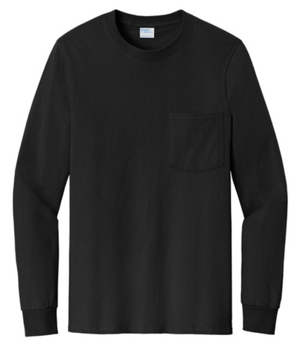 Port & Co™ Long Sleeve Essential Pocket Tee Product Code: PC61LSP
