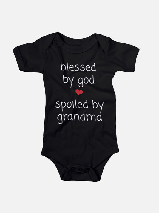 Blessed by God ❤️ Spoiled by Grandma Baby Onesies