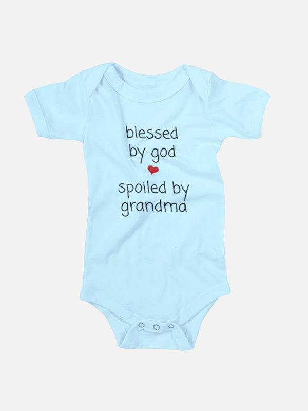 Blessed by God ❤️ Spoiled by Grandma Baby Onesies