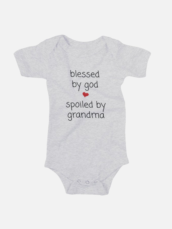 Blessed by God ❤️ Spoiled by Grandma Baby Onesies