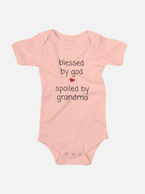 Blessed by God ❤️ Spoiled by Grandma Baby Onesies