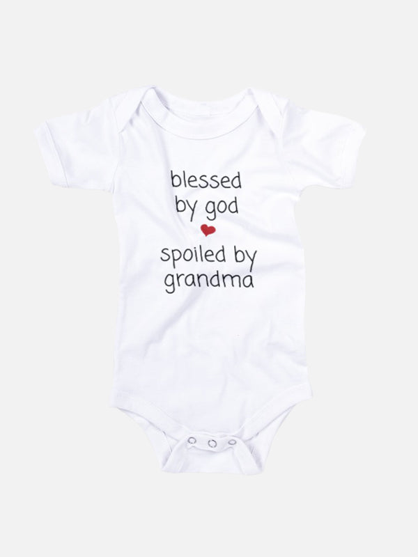 Blessed by God ❤️ Spoiled by Grandma Baby Onesies