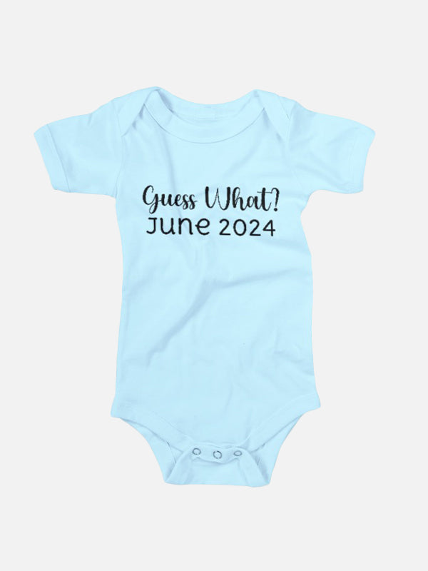 Guess What? (Birth Month, Year) Baby Onesies