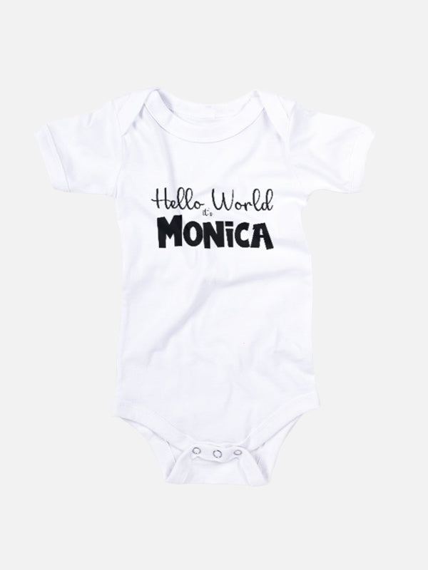 Hello World its (Your Name) Baby Onesies