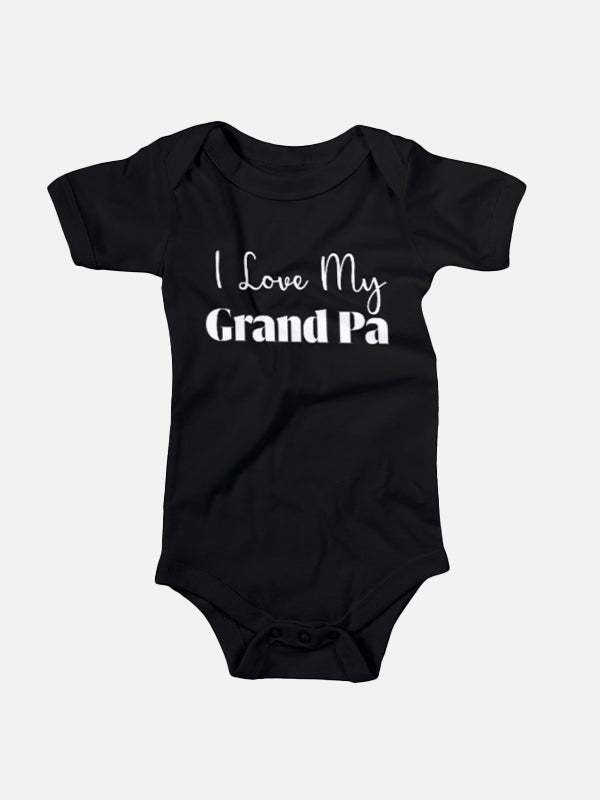I Love My Grandpa Baby Onesies NB Black - Main Image